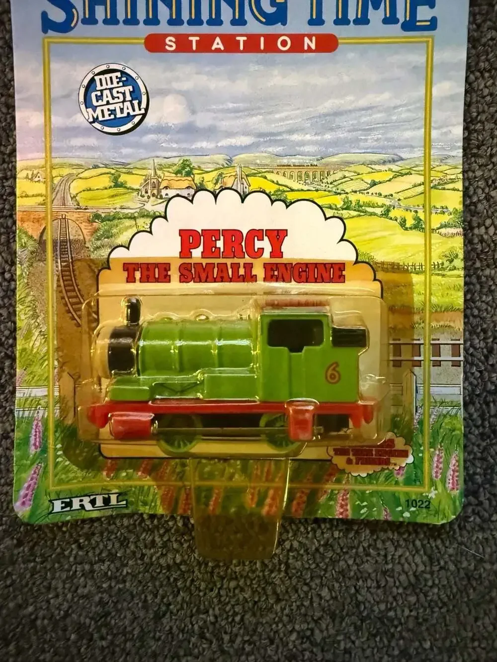 Vintage 1992 ERTL Shining Time Station Die-Cast Percy The Small Engine 1022 New